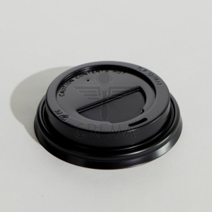90mm Black Travel Lid (Sleeve of 100)
