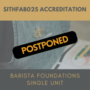 Barista Foundations - Accredited Training Single Unit