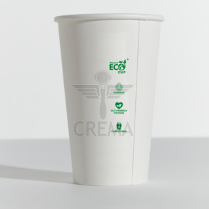 16oz Single Wall Truly Eco Cup - White