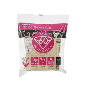 Hario V60 Paper Filters 1 Cup - Natural (100)