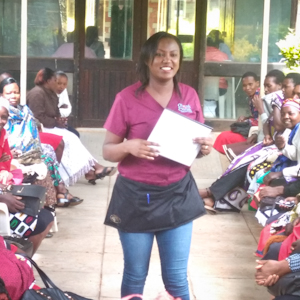 Eva in Ethiopia educating women on cervical cancer, Grounds for Health